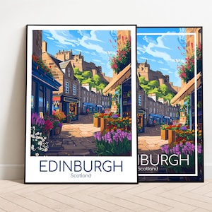 Edinburgh Reiseposter Edinburgh Poster Wall Art Schottland Vintage Poster Edinburgh Travel Poster Geschenk Edinburgh Print Reisedruck