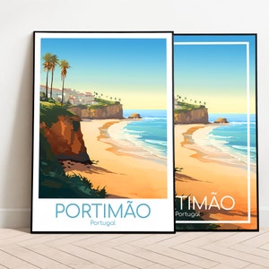 Portimao Reiseposter Portimao Poster Wall Art Portugal Vintage Poster Portimao Travel Poster Geschenk Portimao Print Reisedruck