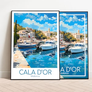 Cala d&#39;Or Reiserdruck Cala d&#39;Or Poster Wall Art Spanien Vintage Poster Mallorca Travel Poster Geschenk Cala d&#39;Or Print Kunstdruck