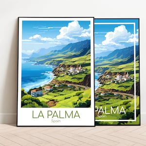 La Palma Reisposter La Palma Poster Wandkunst Spanje Vintage Poster La Palma Reisposter Cadeau La Palma Print Kunstdruk