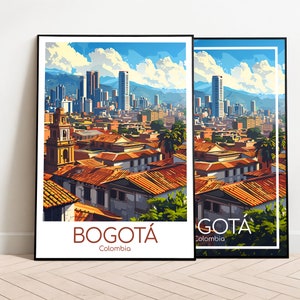 Bogota Reiseposter Bogota Poster Wall Art Kolumbien Vintage Poster Bogota Travel Poster Geschenk Bogota Print Reisedruck