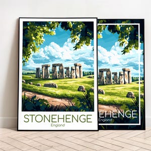 Stonehenge Travel Poster Stonehenge Poster Wall Art England Vintage Poster Stonehenge Travel Poster Gift Stonehenge Print Travel Print