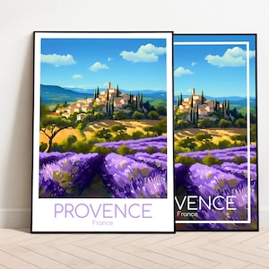 Provence Travel Poster City Provence Poster City Wall Art France Vintage Poster Provence Travel Poster City Provence Print Art Print