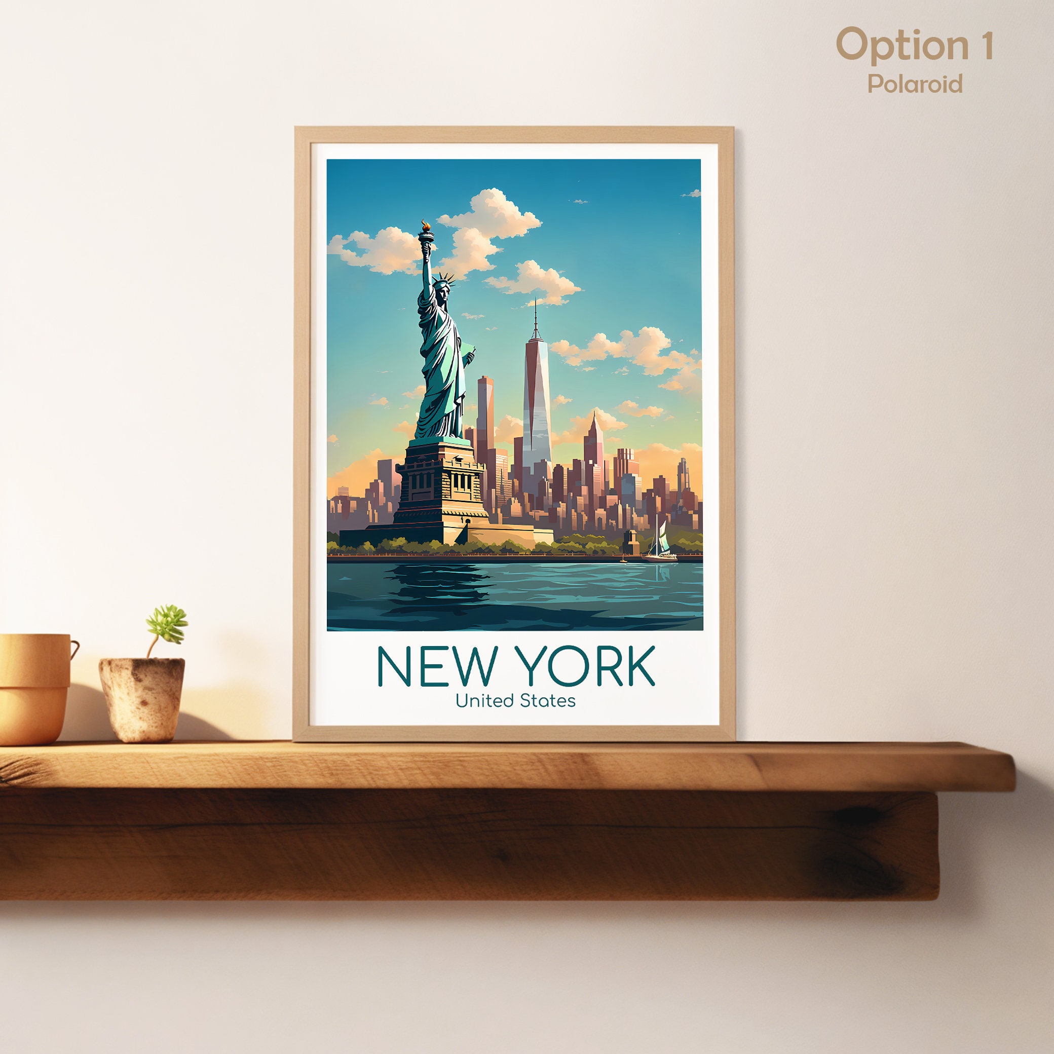 New York Travel Poster New York Poster Wall Art United States Art Print ...