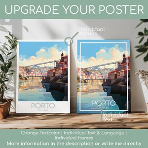 Porto Poster Old Town Porto Wall Art Portugal Porto Travel Poster Porto Print Vintage Porto Gift Porto Travel Print image 10
