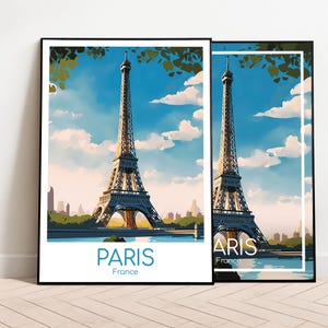 Paris Reiseposter Paris Poster Wall Art Frankreich Vintage Poster Travel Poster Geschenk Paris Print Kunstdruck
