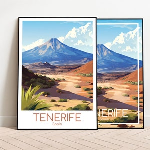 Teneriffa Reiseposter Teneriffa Poster Wall Art Spanien Vintage Poster Teneriffa Travel Poster Geschenk Teneriffa Print Kunstdruck
