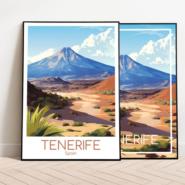 Teneriffa Reiseposter Teneriffa Poster Wall Art Spanien Vintage Poster Teneriffa Travel Poster Geschenk Teneriffa Print Kunstdruck