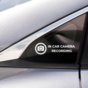In car camera recording safety CCTV Vinyl Sticker Sign Shop Home Office 225mm