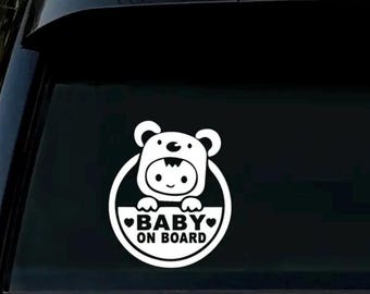 Adesivo in vinile "Bimbo a bordo" per finestrino auto