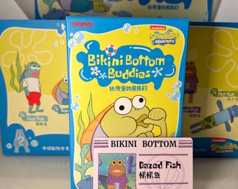Pop Mart Bikini Bottom Buddies, peluche stravagante - Sigillato al 100% autentico Dazed Fish