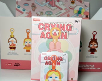 Autentico ciondolo in vinile Duck You, Cry Baby, Crying Again, Pop Mart