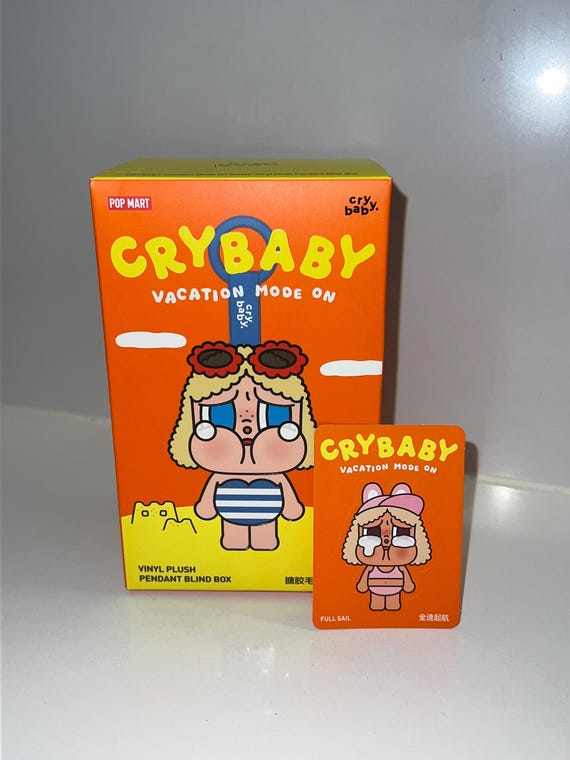 FULL SAIL Cry Baby Vacation Mode on Plush Pendant Popmart