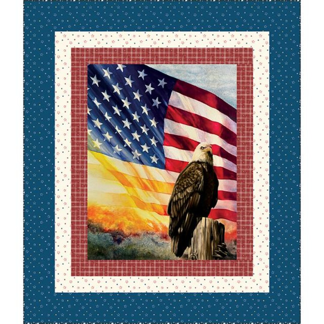 American Honor Panel Quilt Kit With Keepsake Box by Riley Blake Designs ...