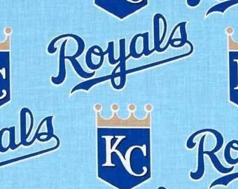 MLB Kansas City Royals Baseball fabric 60" wide sold by half yard