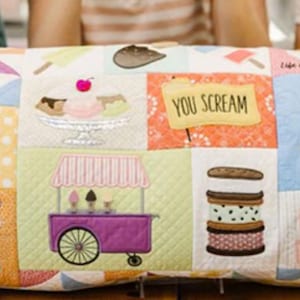 Kimberbell Two Scows Bench Kissen Kit mit Stick-CD: Ice Cream Theme