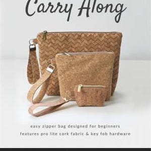 Lite Cork Carry Along bags kit enough materials  to make three bags! Agglo Cork