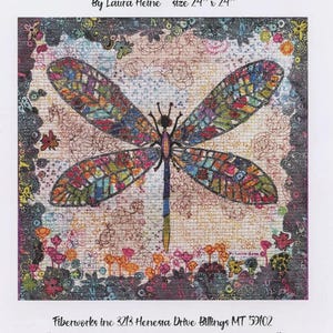 dragonfly Wall Quilt Pattern by Laura Heine Collage Quilt Pattern by Laura Heine
