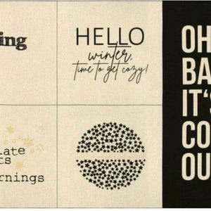 Chill Mochi Linen Winter Quote Panel by Zen Chic for Moda Fabric