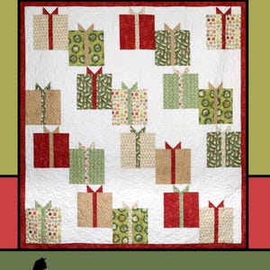 Quilt begaafd kerstpakket downloadbaar patroon is van Villa Rosa 59 x 64