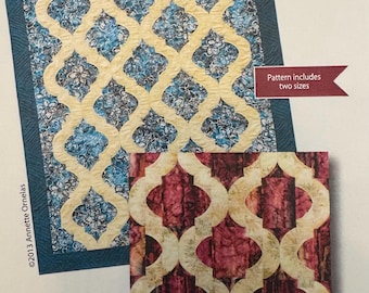 Motivo trapuntato con piastrelle marocchine dimensionali per persone creative, design moderno e audace con onde