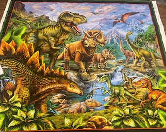 Jurassic Dinosaurier Stoffpanel