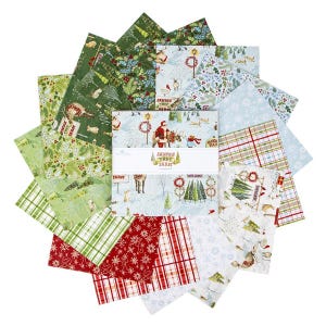 Santa’s Tree Farm Fabric Collection from Riley Blake 10 inch Stackers - 42 pieces
