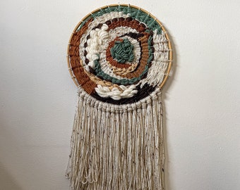 Green and Brown Circular Weaving