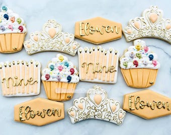 Custom Birthday Decorated Cookies: Personalized Party Favors