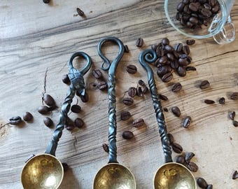 Hand Forged Brass Coffee Scoop