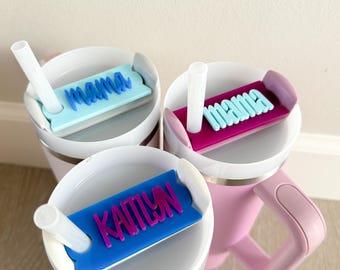 Personalized Acrylic Name Plate for Stanley Tumbler H2.0 Lid