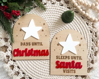 Christmas Countdown Magnet, Days Until Santa, Christmas Decor