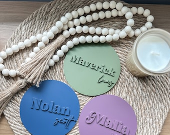 Personalized Acrylic Baby Name Announcement Sign: Newborn Photo Prop