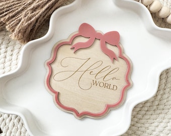 Vintage Newborn Baby Girl Sign, Baby Girl Name Sign, Customizable Baby Name Sign, Birth Announcement Sign