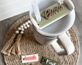 Personalized Acrylic Name Plate for Stanley Tumbler H2.0 Lid