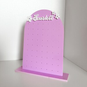 Personalized Acrylic Arch Earring Stand, Girl Room Decor