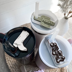 Cactus Stanley Topper: Western Personalized Name Plate for Tumbler Lid