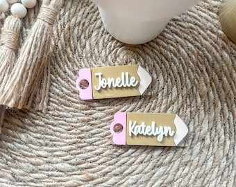 Personalized Pencil Stanley Tumbler Name Plate, Teacher Gift