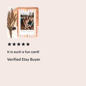 Downloadable Photo Christmas Cards | Photo Christmas Card Template | Editable Xmas Printable | Colorful Plaid Family Christmas Card Photo image 6
