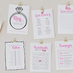 Bachelorette Party Games Templates, Last Splash Bach Weekend Games ...