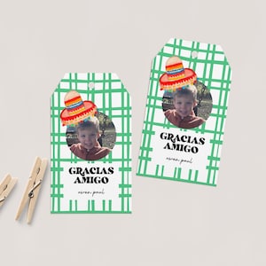 Three Esta Party Favor Gift Tag, Fiesta bday party, Mexican Theme Birthday Printable Tag, Cinco De Mayo Bday, Downloadable thank you tag