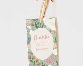 One Silly Goose Favor Tags, Editable First Birthday Thank You Tags, Goose Party Favor Tags, Printable Treat Bag Tags, ONE Silly Goose Bday