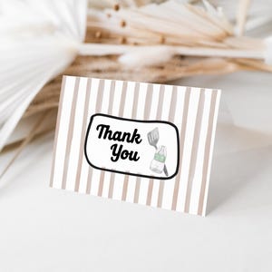 Babyshower Dankeskarten, Coed Babyparty bbq Karte, Danke Babyparty druckbar, moderne Barbeque-Babyparty, herunterladbar