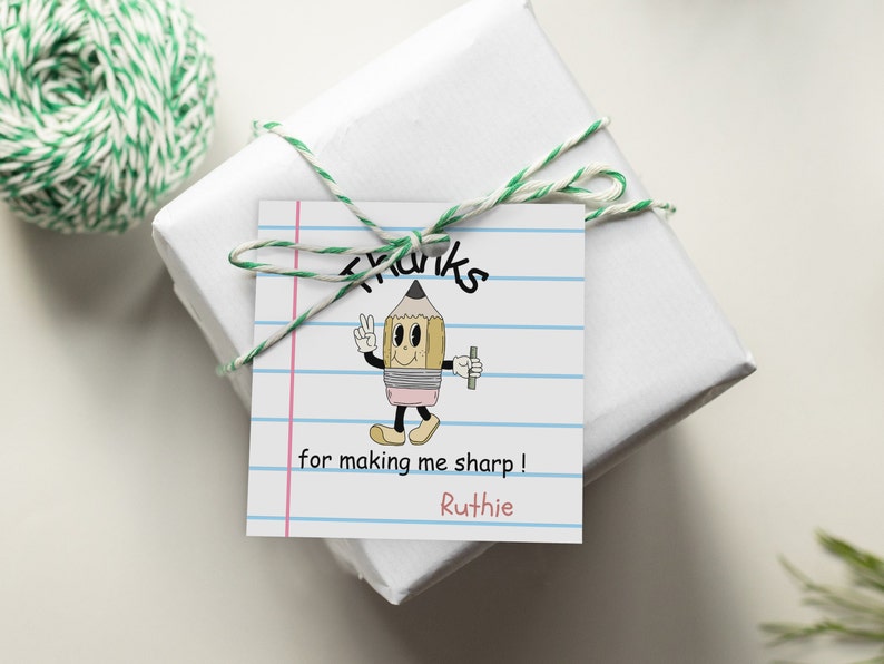 Editable Teacher Appreciation Tag, Teacher Thank You Gift Tag, Teacher ...