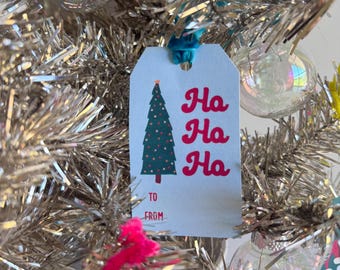 Christmas Gift Tag Printable,   Cute Christmas Tree Gift Label,  Printable Gift Tags for Kids & Adults,  Downloadable Christmas Tags
