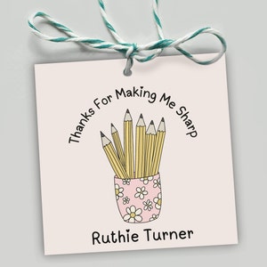 Editable Teacher Appreciation Tag, Teacher Thank You Gift Tag, Teacher ...
