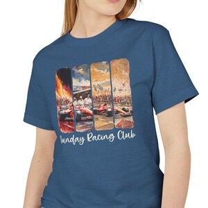 Formula 1 Shirt Sunday Racing Club F1 Merch For Men F1 Tees Racing Tee Formula One Preppy T Shirt F1 Clothing Grand Prix Gifts For F1 Fan