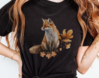 Woodland Fox Shirt, Cute Fox Shirt, Fox Lover Gift, Cottagecore Fox Shirt, Fox Shirt, Gift For Fox Person, Fox  Mama, Comfort Colors®