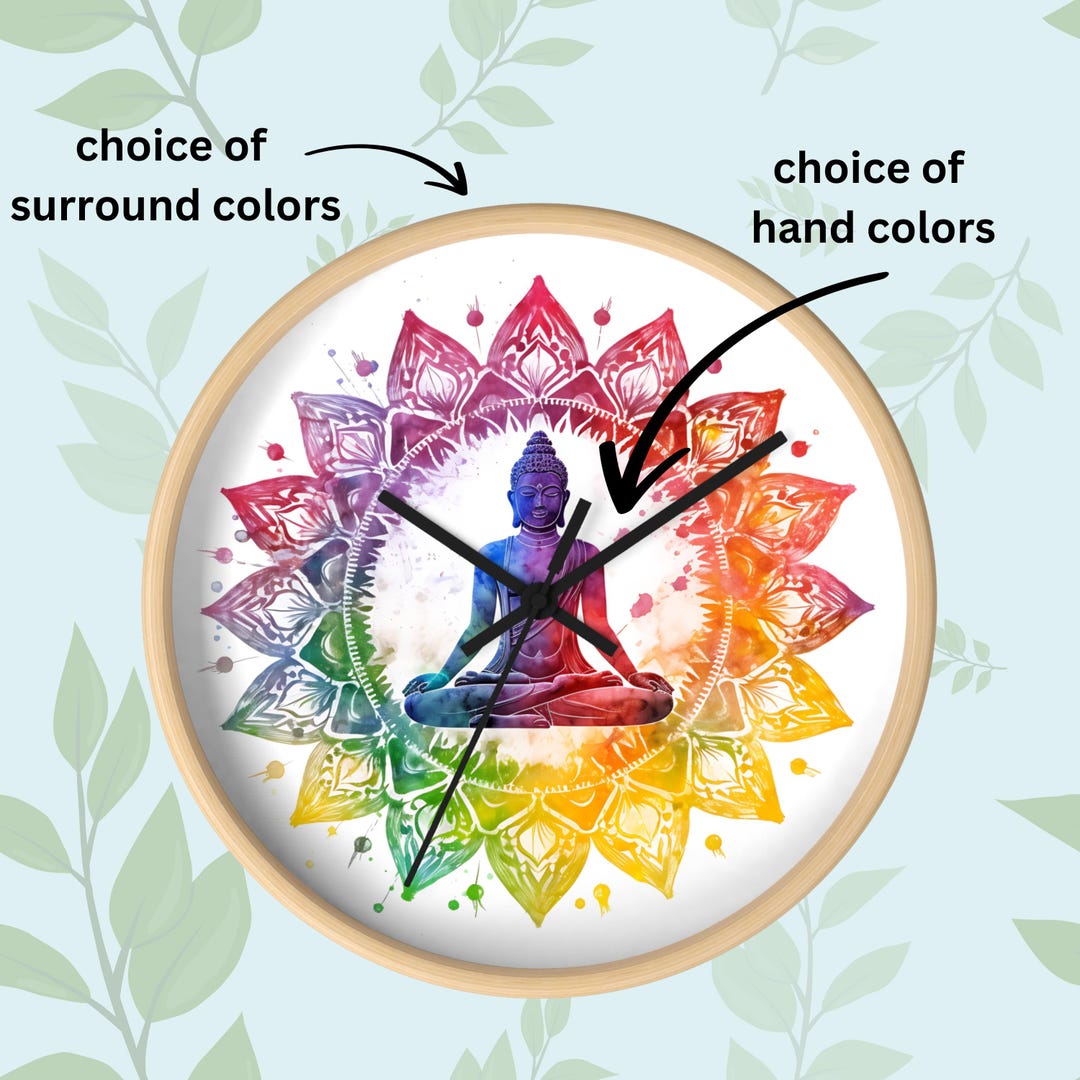 Meditating Clock Buddha Wall Clock, Buddha Gifts, Therapist Clock, Gift for Therapist ...