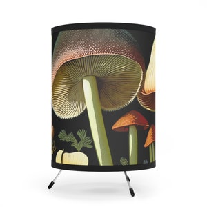 Mushroom Table Lamp, Tripod Lamp, Unique Gift, 70&#39;s Home Decor